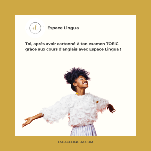 2️⃣ Apprenant préparant le TOEIC sur ordinateur, dynamique et orienté performance